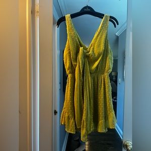 She & sky mustard keyhole romper
